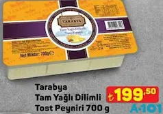 TARABYA TAM YAĞLI DİLİMLİ TOST PEYNİRİ 700 G